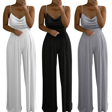 Sexy Pearl Sling Jumpsuits Elegant Rompers
