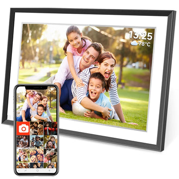 Frameo 10.1 Inch WiFi Digital Picture Frame HD 1280*800 IPS Screen with 32GB Storage Wall Mountable Auto- updating