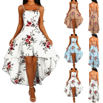 Party A Line Dress Sexy Backless Irregular Dress Robe