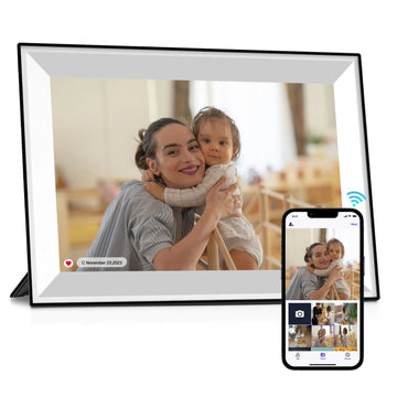 Smart WiFi Digital Photo Frame Touch Screen 10.1-Inch with 32GB Storage Auto-Rotate Picture Frame