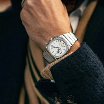 Silver Square Sports Watch Men's Light Luxury Fashion High Quality Quartz Watch