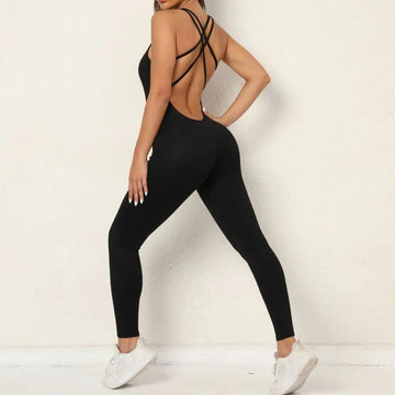 Sexy One-piece Hollow Out Jumpsuit Workout Clothes
