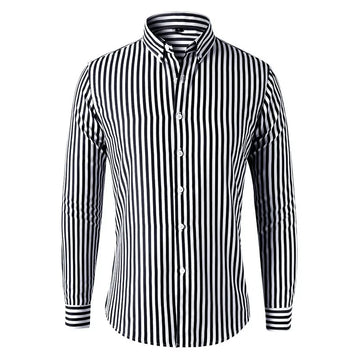 Men's Slim Fit Striped Shirt – Trendy & Handsome Look