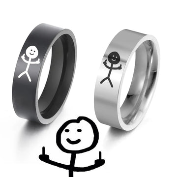 Funny Middle Finger Stickman Ring