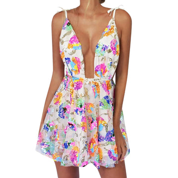 Bodycon Dresses Low Cut Open Back Short Evening Party Dress