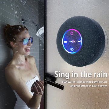 Portable Wireless Bluetooth Speaker LED IPX4 Waterproof Outdoor Bathroom