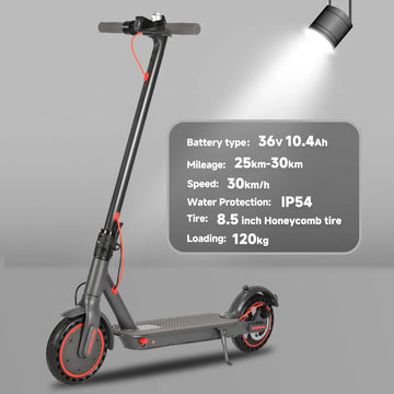 Long Range 19 Miles Lightweight Kick Scooter US Stock Black