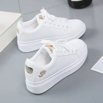 Women’s Embroidered Leather Sneakers
