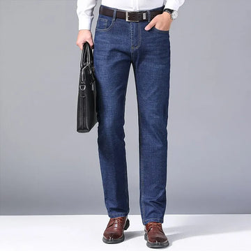 Men's Classic Black Biker Jeans