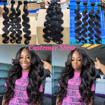 Body Wave Human Hair Bundles - 28/30/32 Inches