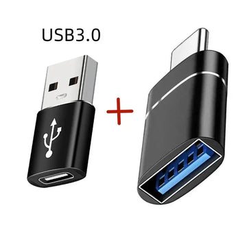 2PCS USB 3.0 To Type C OTG Charger Adapter Connector