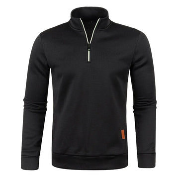 Men's Spring Autumn Thickened Pullover Sweatshirt Half Zipper